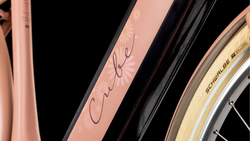 Cube Ella Hybrid EE 500Wh Electric Hybrid Bike in Oldplum and Pink-3