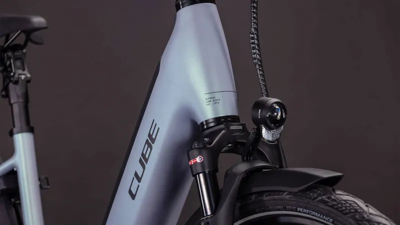 Cube Supreme Hybrid Deluxe SLX EE 600Wh Electric Hybrid Bike in Seagrey and Black-5