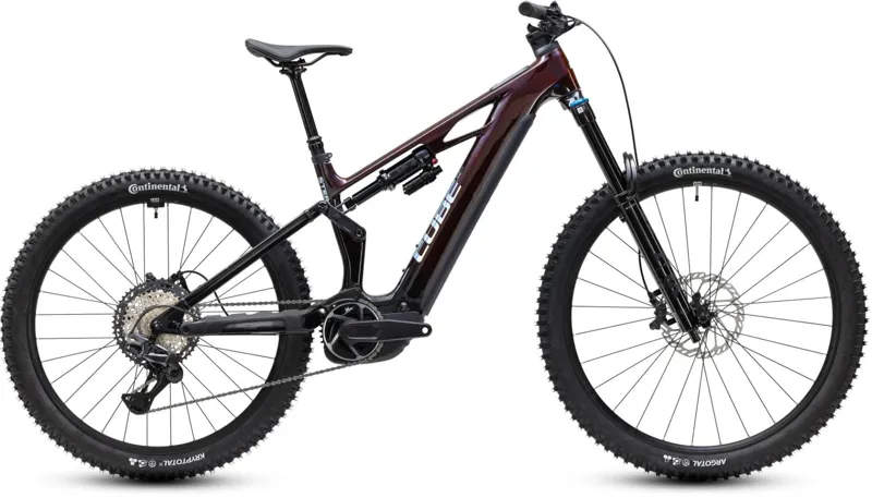 Cube Stereo Hybrid ONE77 HPC SLX 800Wh Electric Full Suspension Mountain Bike in Liquidred and Black