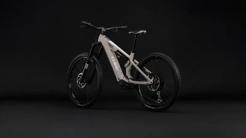 Cube Stereo Hybrid ONE77 HPC Race 800Wh Electric Full Suspension Mountain Bike in Oatgrey and Yellow-10