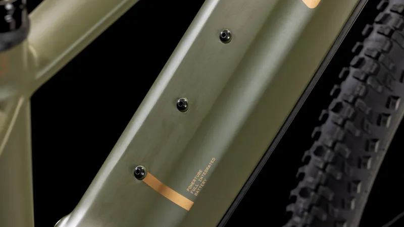 Cube Reaction Hybrid Pro 800Wh Electric Mountain Bike in Dustyolive and Gold-4