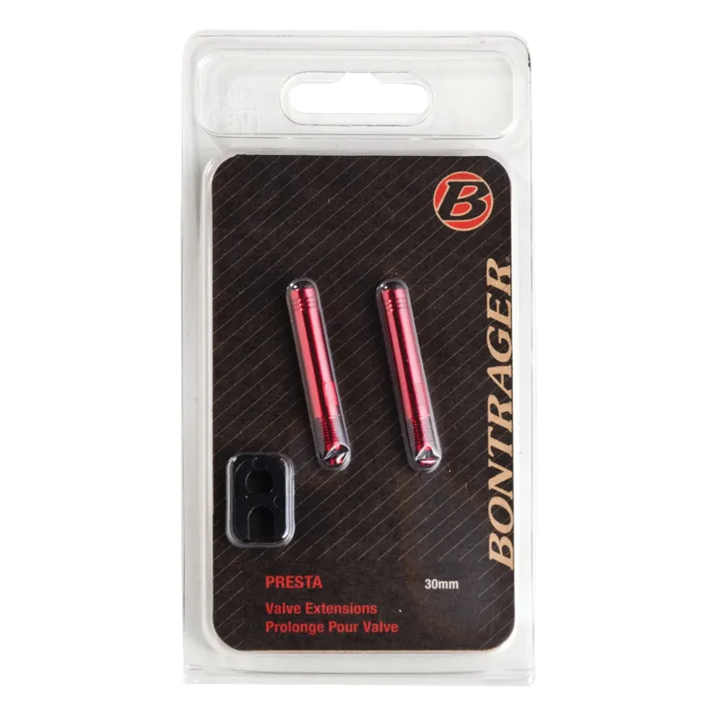 Bontrager 30mm Presta Valve Extenders in Red