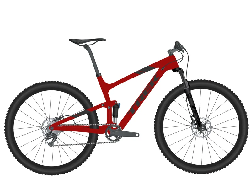 2019 Trek Top Fuel 9.7 Mens Carbon Full Suspension Mountain Bike in Red