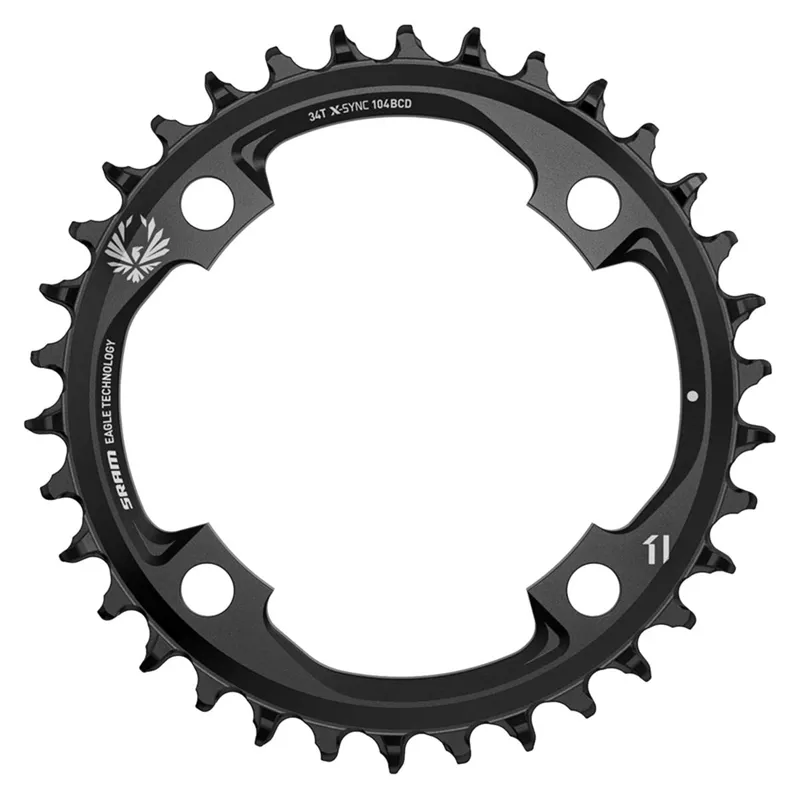 SRAM Chain Ring X-Sync 2 104 Bcd Steel Eagle Black 34T
