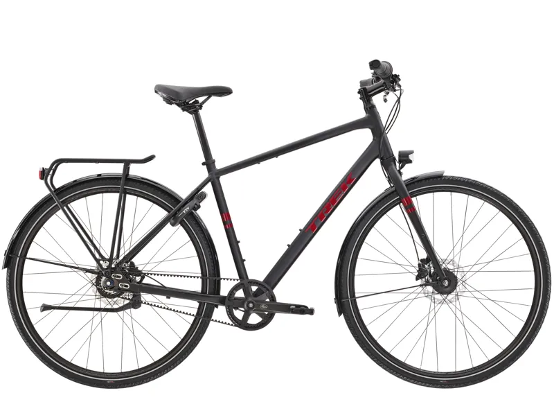 Trek District 3 Equipped Hybrid Bike in Black