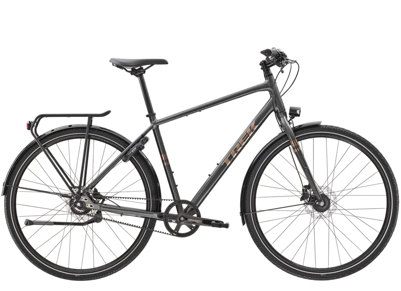 2022 Trek District 4 Equipped Hybrid Bike in Grey
