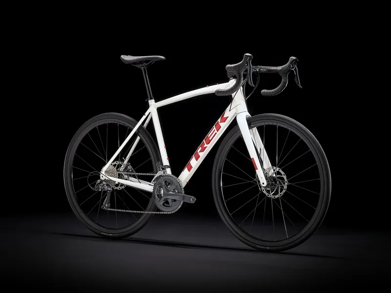 2023 Trek Domane AL 3 Disc Road Bike Crystal White and Trek Black-1