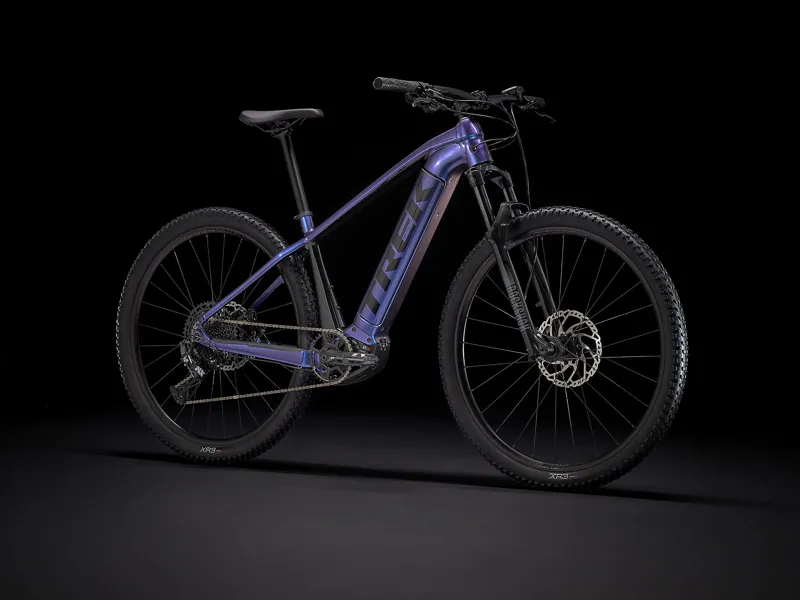 2021 Trek Powerfly 5 Electric Mountain Bike Purple Flip and Trek Black
