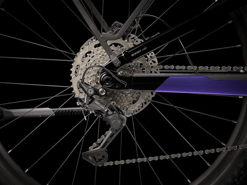 2022 Trek Powerfly FS 4 EQ Electric Mountain Bike Purple and Black-5