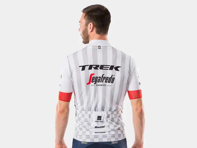 Santini Trek-Segafredo Mens Team Supporters Replica Jersey in White-1
