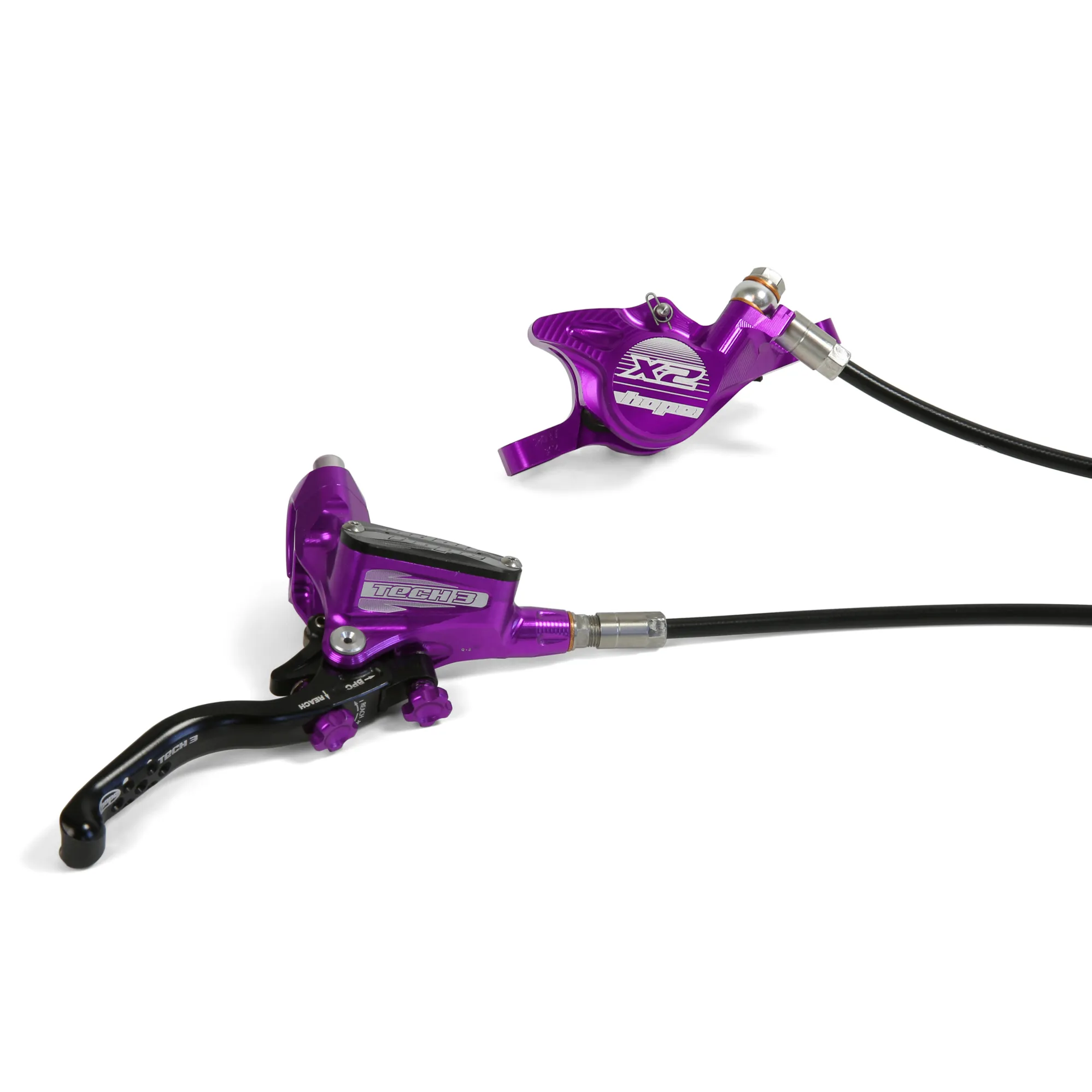 Mode Tech Brake Hope Tech 3 X2 Disc Brakes in Purple