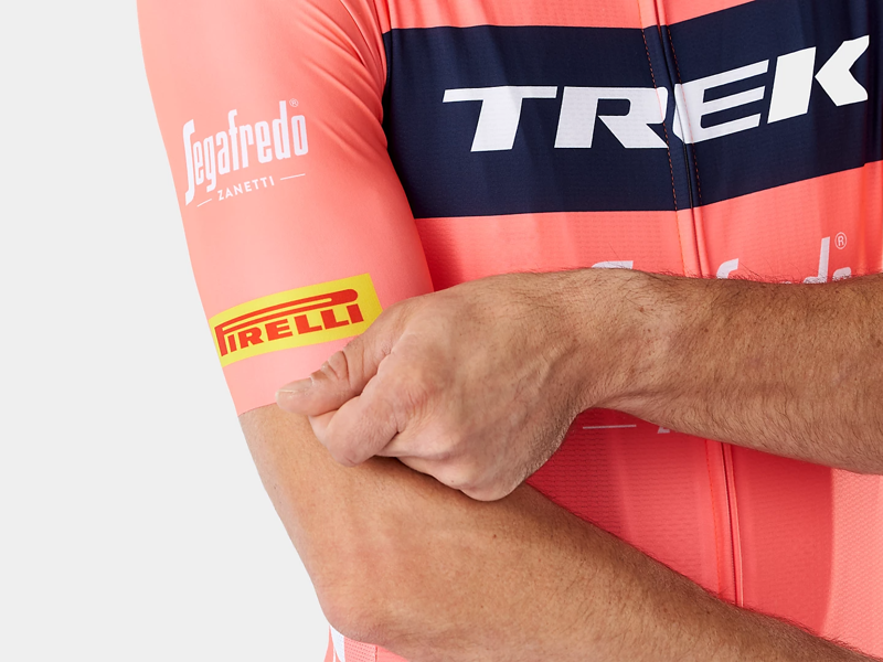 Trek-Segafredo Replica Short Sleeve Jersey in Radioactive Coral-2