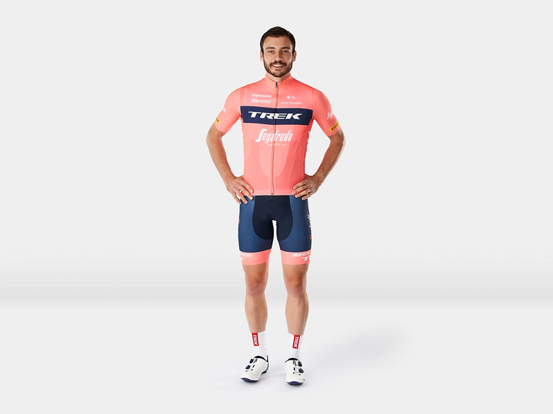 Trek-Segafredo Replica Short Sleeve Jersey in Radioactive Coral-1