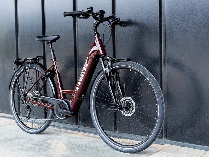 TREK Verve+ 4 Lowstep 500Wh Electric Hybrid Bike Red-1