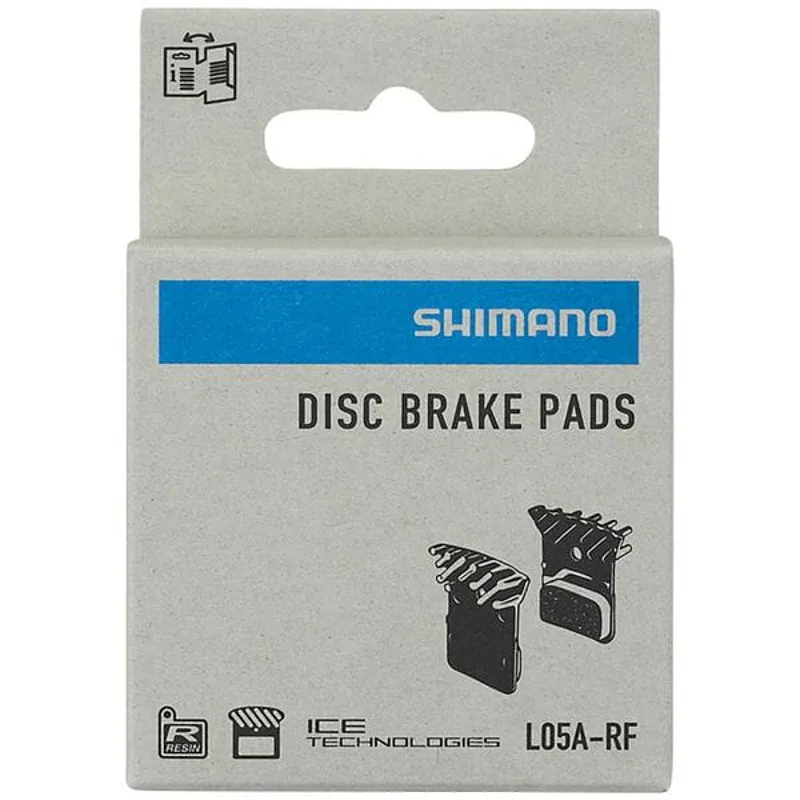 Shimano BRBX L05A-RF Resin Disc Pads and Spring with Cooling Fins-1