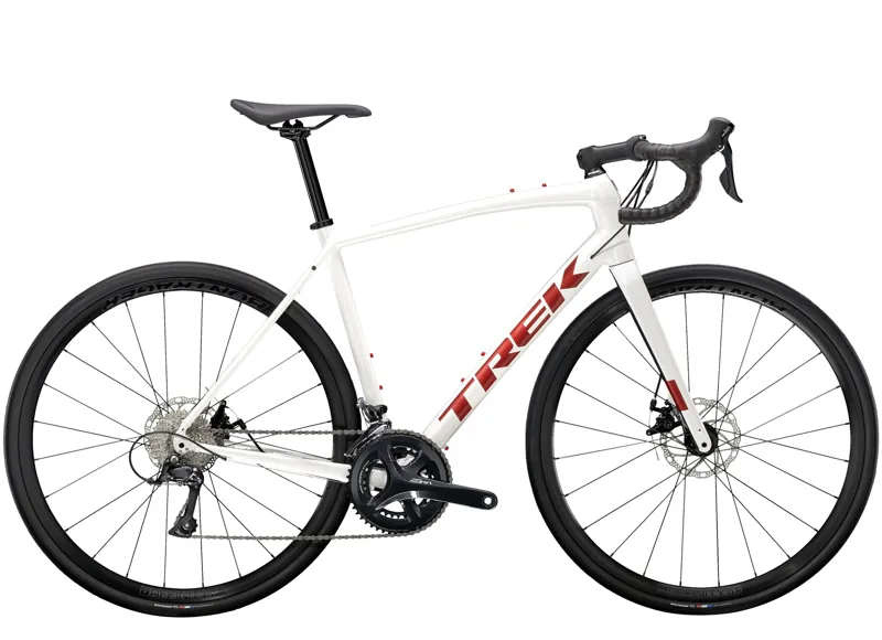 2023 Trek Domane AL 3 Disc Road Bike Crystal White and Trek Black