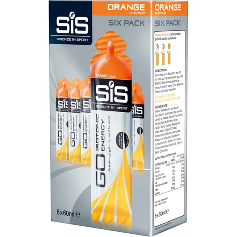 Science in Sport GO 6 Pack Energy Gels in Orange