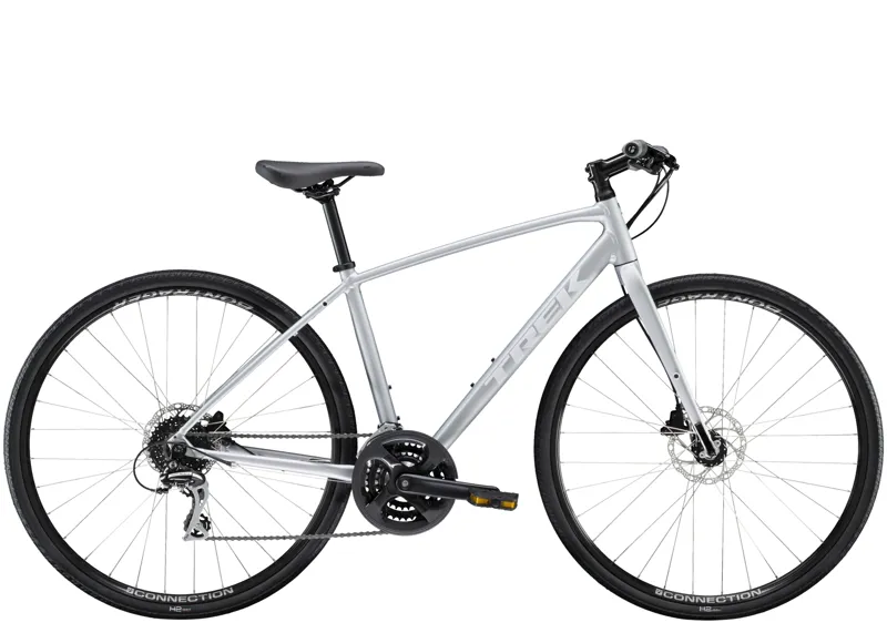 2021 Trek FX 2 Disc Womens Hybrid Bike in Silver
