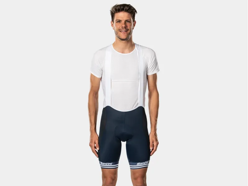 Santini Trek Segafredo Team Mens Bibshorts in Blue