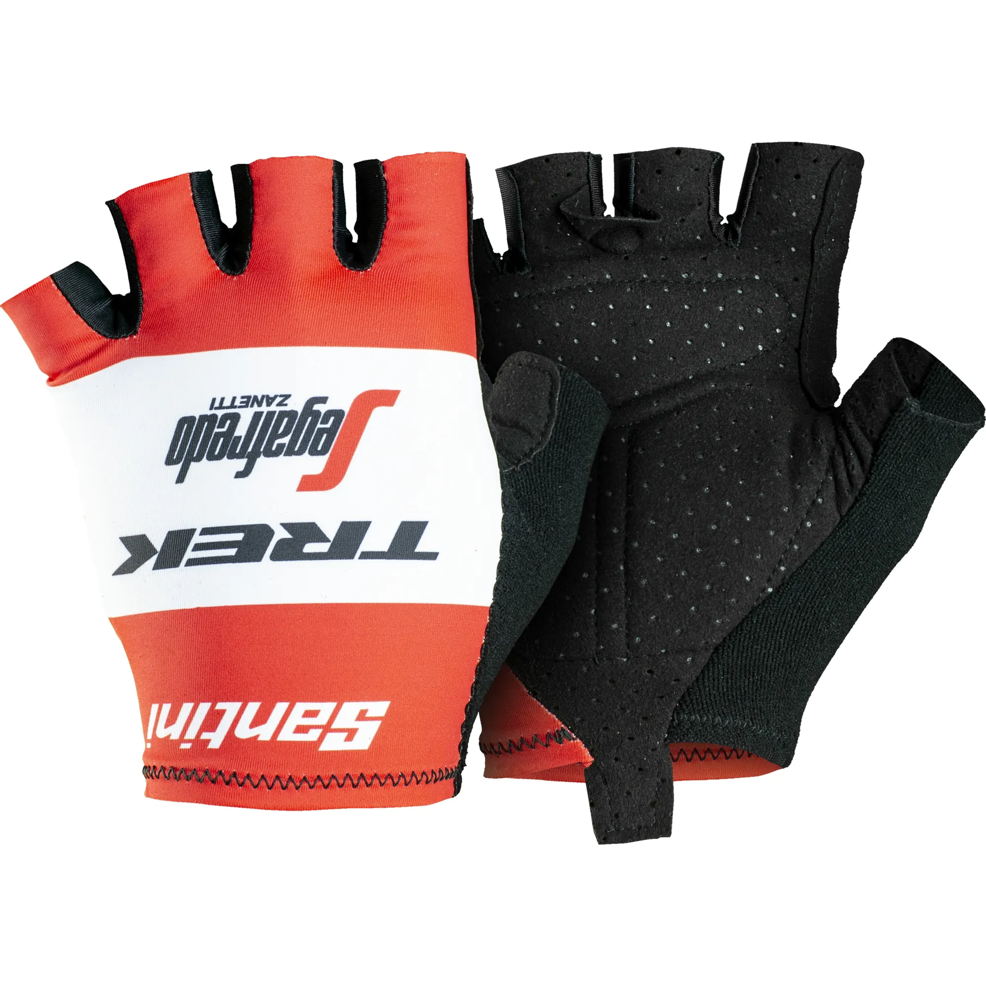 Santini Trek-Segafredo Mens Team Cycling Gloves in Red