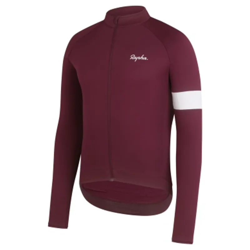ウェア Rapha men's long sleeve core jersey wine Rapha Core Long Sleeve Jersey in Wine and White