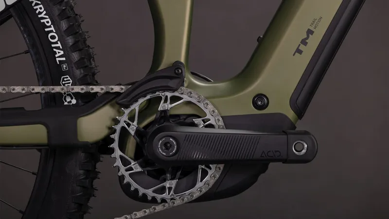 Cube Stereo Hybrid ONE77 HPC TM 800Wh Electric Full Suspension Mountain Bike in Reedgreen and Matrix-6