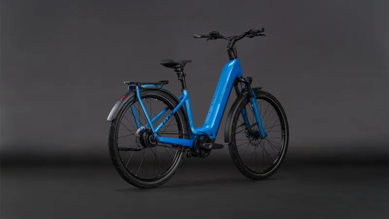 Cube Kathmandu Hybrid Comfort Pro EE 800Wh Electric Hybrid Bike in Azure and Black-7