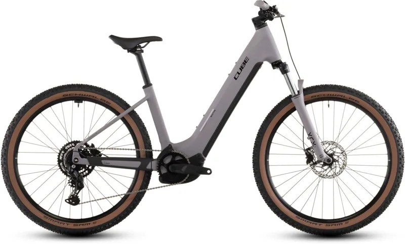 Cube Reaction Hybrid Performance EE 600Wh Electric Mountain Bike Plumgrey and Black