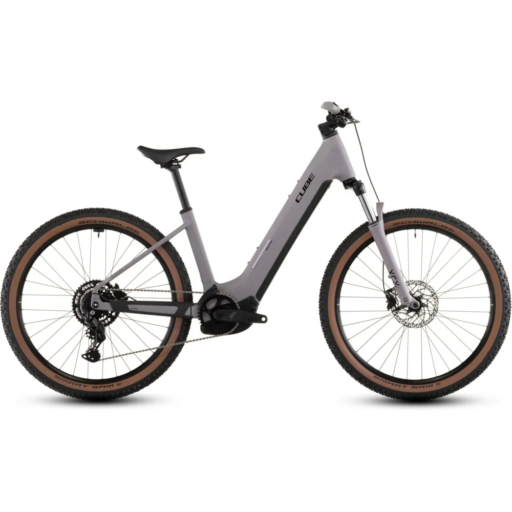 Team Cycles Cube Reaction Hybrid Performance EE 600Wh Electric Mountain Bike Plumgrey and Black | Interest FREE Finance & Online Refund Policy.