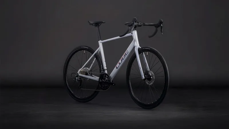 Cube Attain Race Road Bike in Foggrey and Shift-6