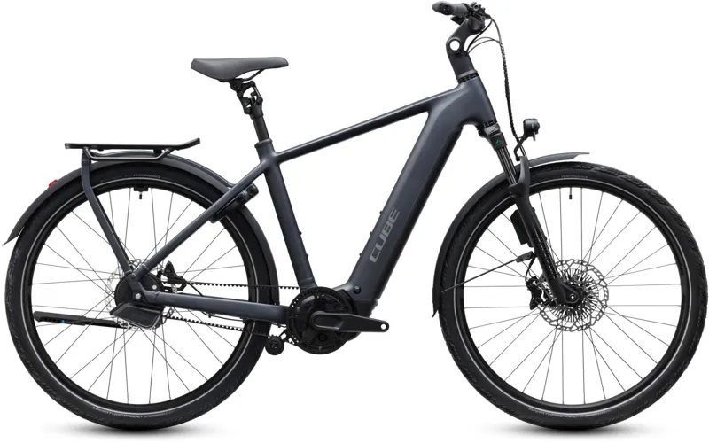 Cube Kathmandu Hybrid Deluxe EXC 800Wh Electric Hybrid Bike in Stealthgrey and Grey