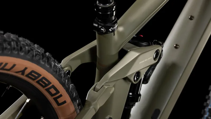 Cube Stereo ONE44 HPC Rookie Full Suspension Mountain Bike in Dustyolive and Gold-4