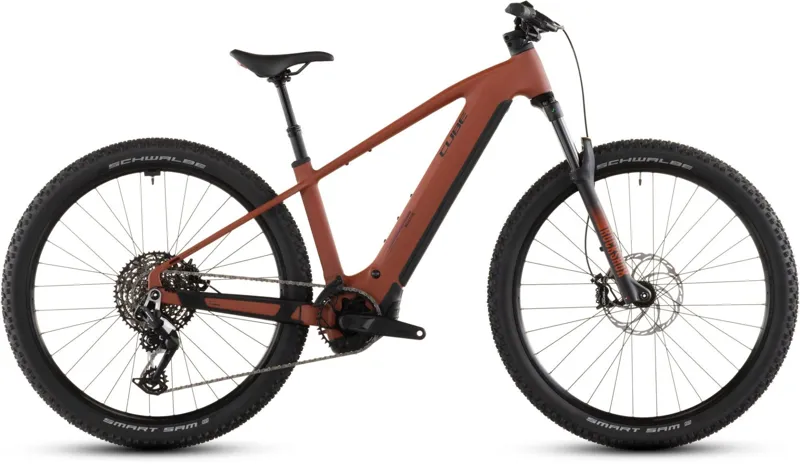 Cube Reaction Hybrid Race 800Wh Electric Mountain Bike in Amber and Black