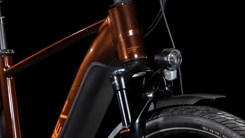 Cube Touring Hybrid Pro 625Wh Electric Hybrid Bike in Cinamon and Orange-4