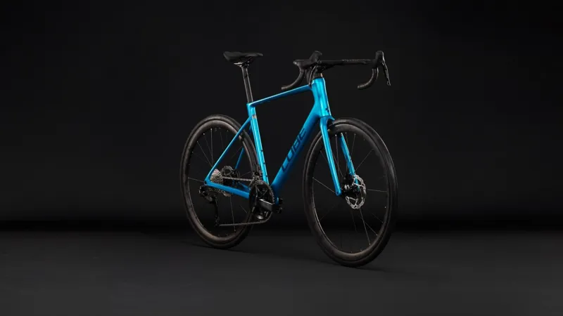 Cube Attain C:62 SLX Road Bike in Bali and Blue-10