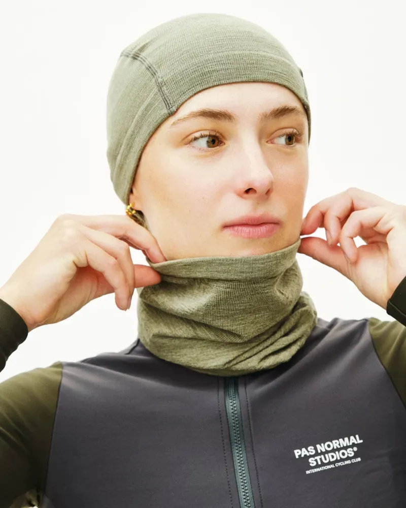Pas Normal Studios Logo Merino Knit Necktube in Earth-1