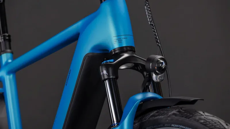 Cube Kathmandu Hybrid Comfort Pro 800Wh Electric Hybrid Bike in Azure and Black-5