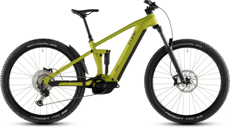 Cube Stereo Hybrid ONE44 Pro 800Wh Electric Full Suspension Mountain Bike in Lizard and Black