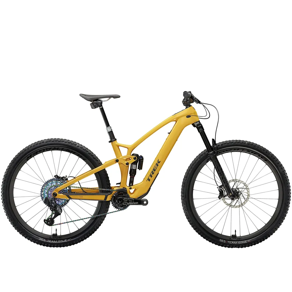 Team Cycles Trek TREK Fuel EXe 9.9 XX1 AXS 360Wh Full Suspension Electric Mountain Bike in Baja Yellow | Interest FREE Finance & Online Refund Policy.