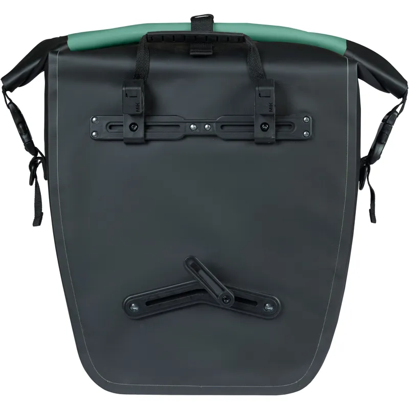 Basil Rivo Tarpaulin MIK Hooks Large Single Pannier Bag in Silvergreen and Black - 25-31L-3