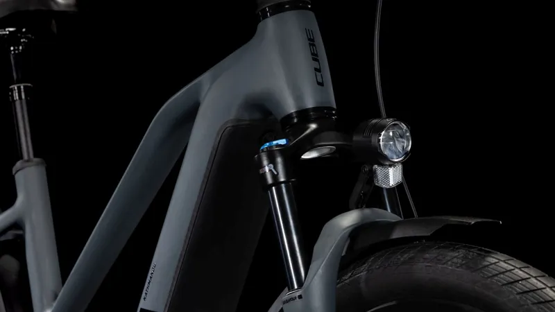 Cube Kathmandu Hybrid One Trapeze 800Wh Electric Hybrid Bike in Shadowgrey and Black-5