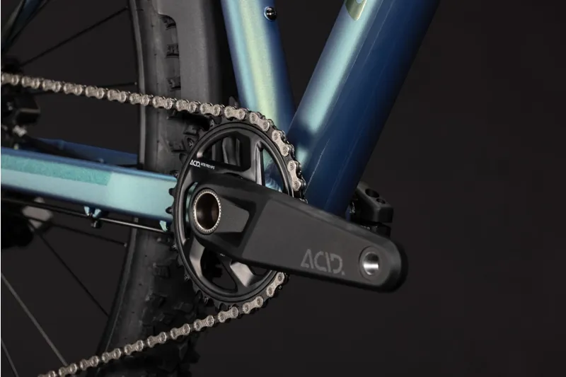 Cube Aim SLX FE Hardtail Mountain Bike in Shiftverde and Chrome-5