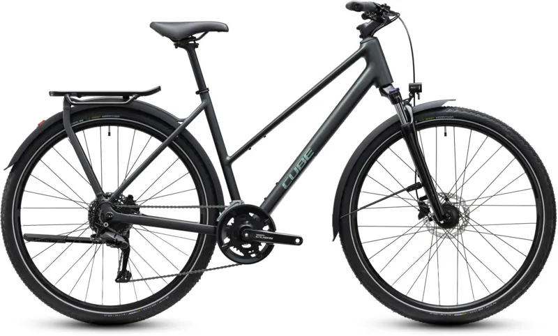 Cube Kathmandu ONE T Hybrid Bike in Blackforest and Chrome
