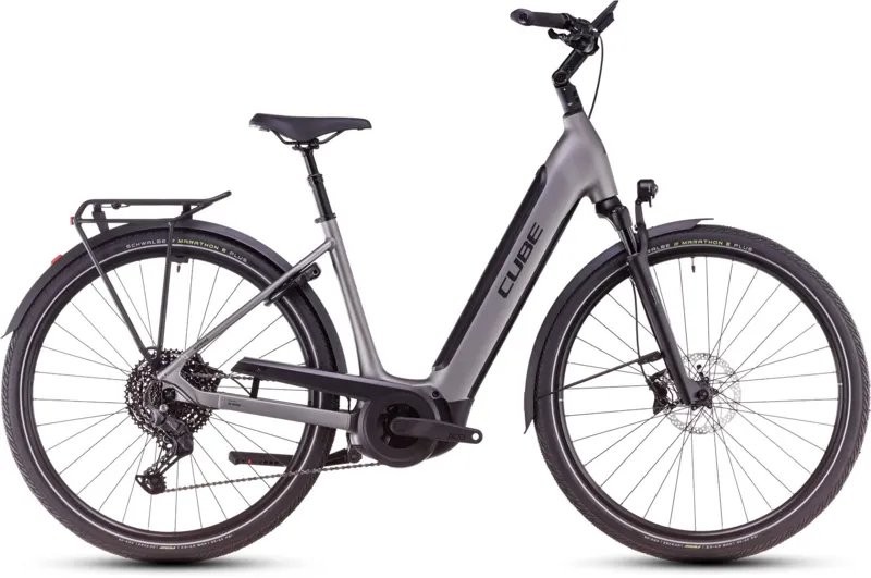 Cube Supreme Hybrid SLX EE 625Wh Electric Hybrid Bike in Grey and Lunar