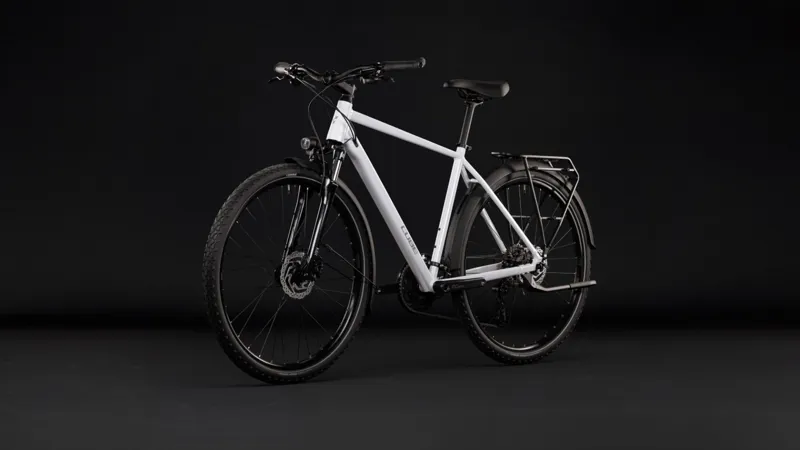 Cube Nature Pro FE Hybrid Bike in Metallicwhite and Reflex-9