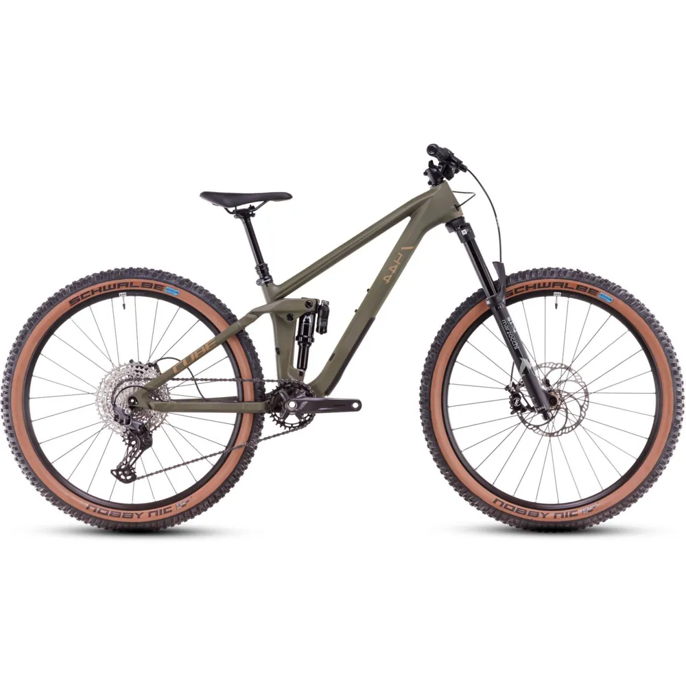 Team Cycles Cube Stereo ONE44 HPC Rookie Full Suspension Mountain Bike in Dustyolive and Gold | Interest FREE Finance & Online Refund Policy.