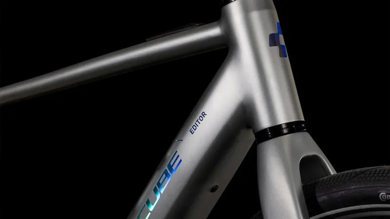 Cube Editor Hybrid SLX 400x 400Wh Electric Hybrid Bike in Sleekgrey and Spectral-6
