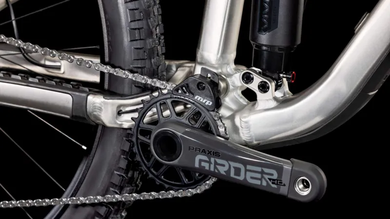 Cube Stereo ONE77 Race Full Suspension Mountain Bike in Rawmetal and Black-4