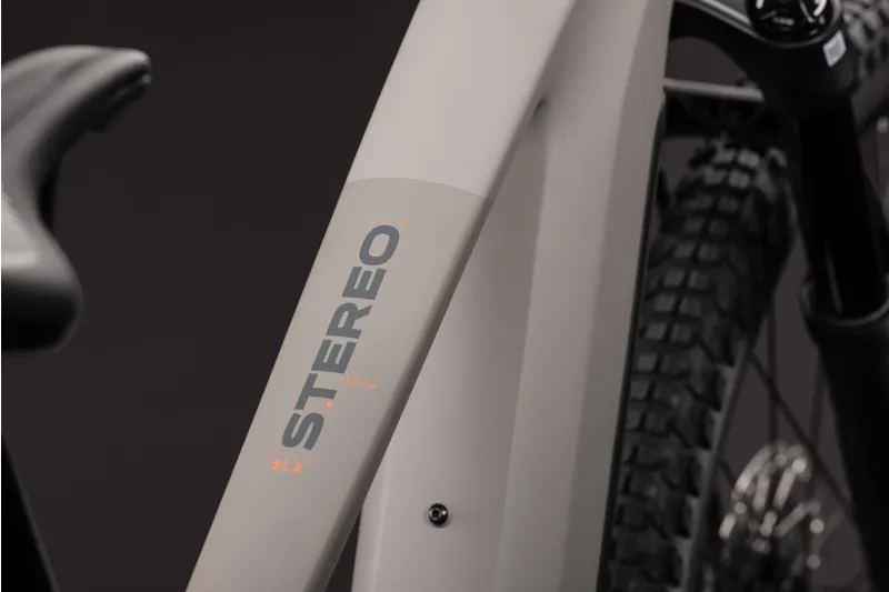 Cube Stereo Hybrid ONE44 SLX 800Wh Electric Full Suspension Mountain Bike in Oatgrey and Grey-5