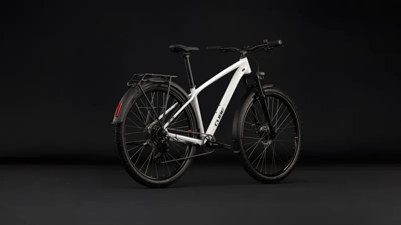 Cube Aim One FE Hardtail Mountain Bike in White and Black-2